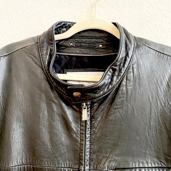 Wilsons Leather M Julian Mens Motorcycle Jacket Black XXL Genuine Leather - Picture 2 of 15